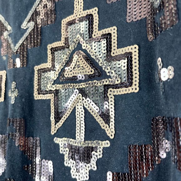 EXPRESS Women S Black Multi Sequin Bodycon Cocktail Party Off The Shoulder Dress - Picture 6 of 14